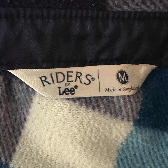 Riders by Lee Women’s Plaid Button Front Shirt Jacket Blue Black Size M - Picture 5 of 5